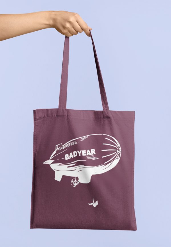 bad year tote bag with blimp image