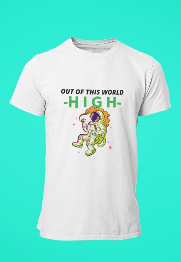 out of this world high tshirt with astronaut image