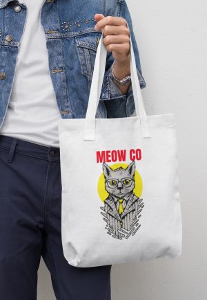 Meow co bag with cat in a suit image