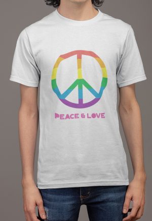 Peace and Love t-shirt with peace sign image