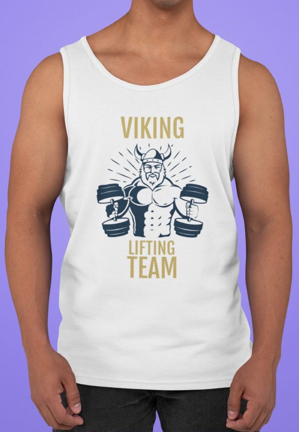 Viking lifting team vest gym top with viking image