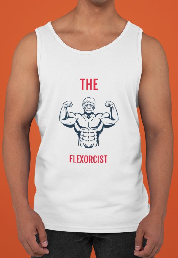 the flexorcist vest with flexing man image