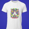 colourful cat t-shirt design