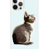 kitten phone case with geometric kitten image