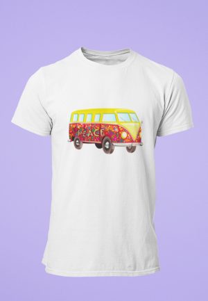 Peace van design on a white tshirt