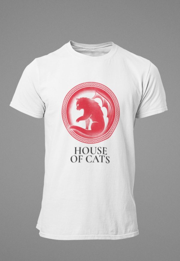 House of cats t-shirt design with cat image.