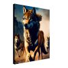 Wolf Pack running image on canvas