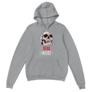 Hoodie with Skull printed on the front and "Dead Inside" text