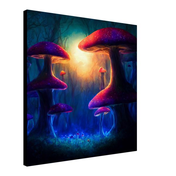 Canvas featuring cosmic mushroom design.