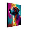 Colourful dog canvas print.