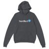 Hoodie with text logo saying "terrified" with blue verification badge.