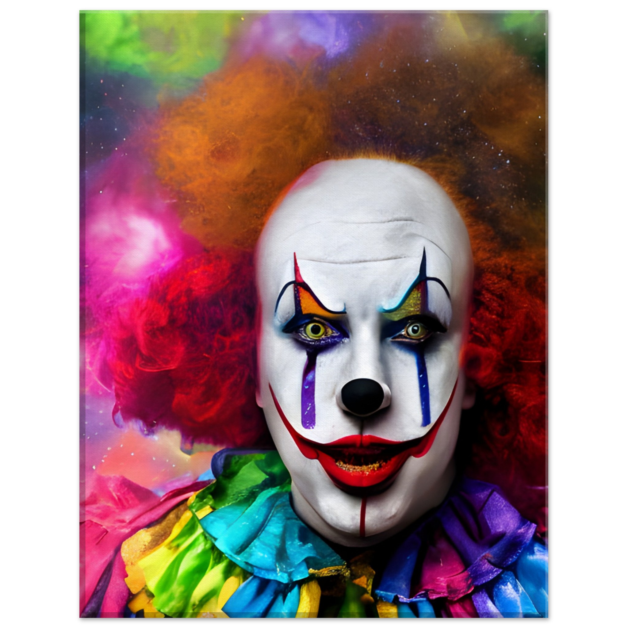 scary clown canvas art