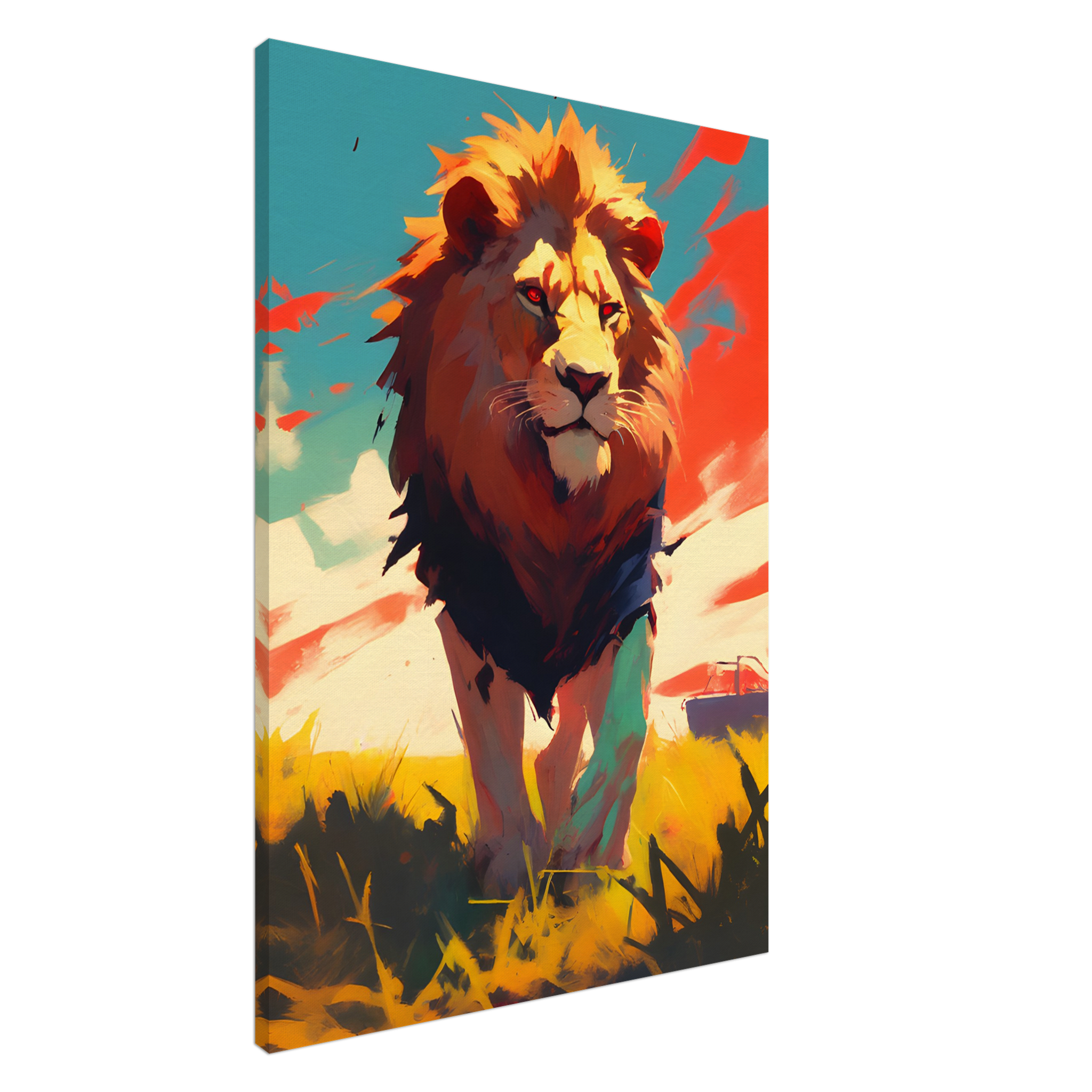 Walking Lion Canvas